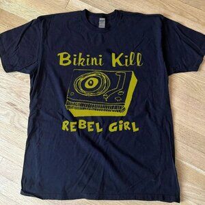 Bikini Kill Rebel Girl Graphic Band Tee Retro Punk Rock Fan Gift Streetwear 140